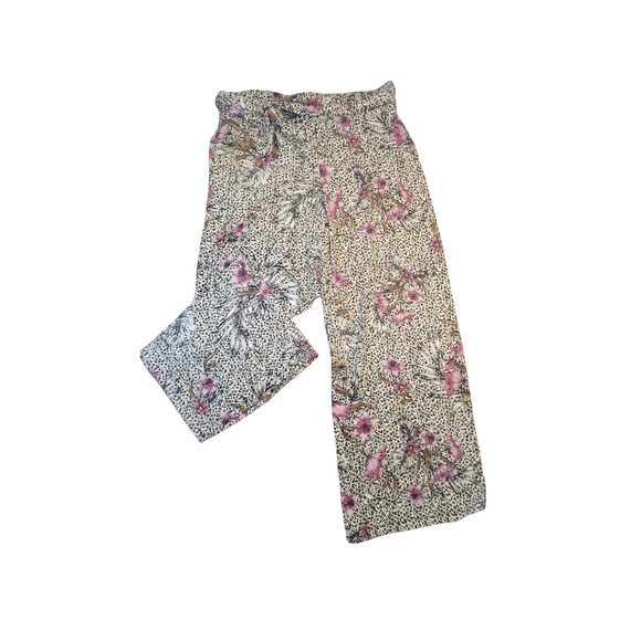 Joan Vass‎ New York Womens Wide Leg Pull On Printed Pants with Tie Belt XL - Picture 1 of 8